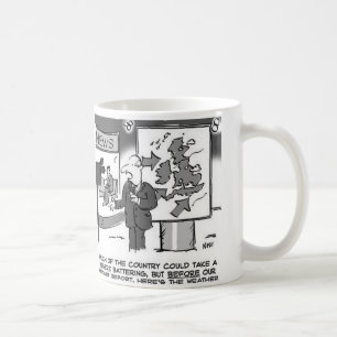 Caneca De Café Previsão de Tempo no Dia do Orçamento