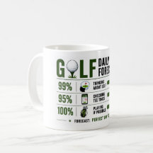 Previsão do tempo com ditado engraçado de golfe
