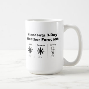 Caneca De Café Previsão do Tempo de Minnesota
