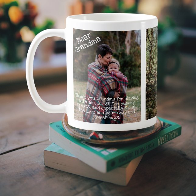 Caneca De Café Prezada Foto Personalizada Da Vovó (Criador carregado)