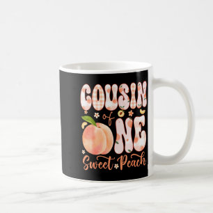 Caneca De Café Prima de um doce pêssego festa de 1º aniversário d