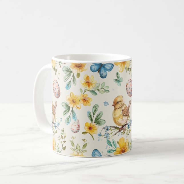 Caneca De Café Primavera Bloom Páscoa 1 (Frente Esquerda)
