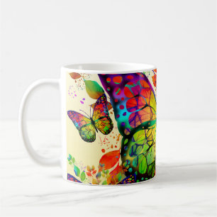 CANECA DE CAFÉ PRIMAVERA BOTTERFLIS NATUREZA COLORIDA