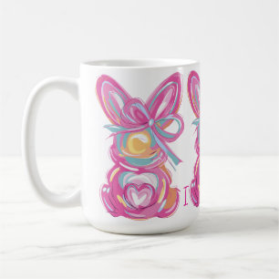 Caneca De Café Primavera bunnies personalizadas com um
