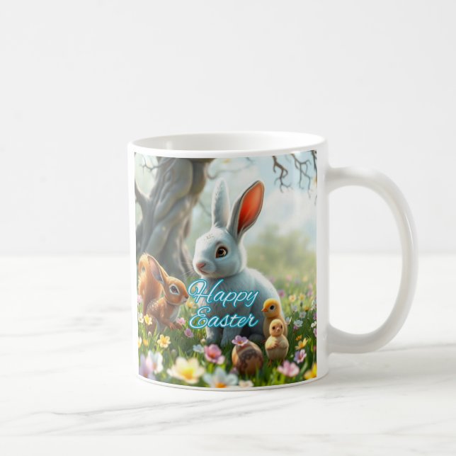 Caneca De Café Primavera Bunny da Páscoa (Direita)