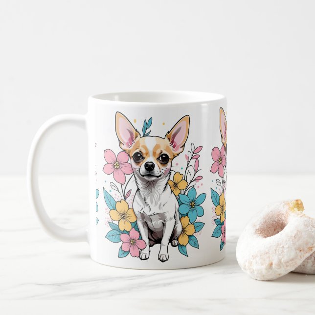 Caneca De Café Primavera Chihuahua (Com Donut)