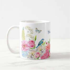 Caneca De Café Primavera cor-de-rosa-rosa azul-claro