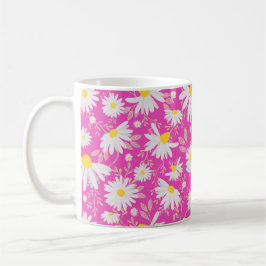 Caneca De Café Primavera Daisies - Rosa