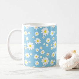 Caneca De Café Primavera de café azul-margarida