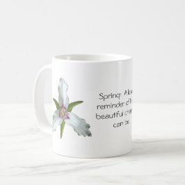 Caneca De Café Primavera de Flor Selvagem de Trilium Pintado