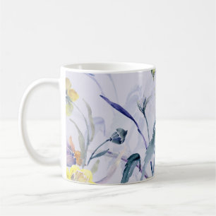 Caneca De Café Primavera de flores silvestres, padrão natural sem