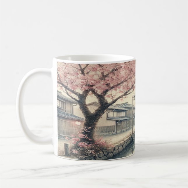 Caneca De Café Primavera De Tranquilo No Japão (Esquerda)