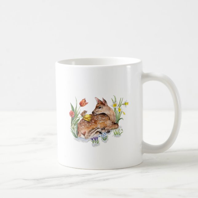 Caneca De Café Primavera Deer (Direita)