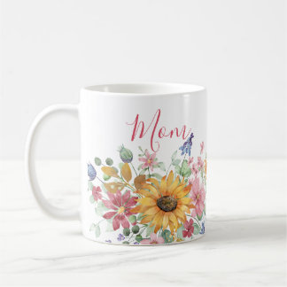 Caneca De Café Primavera Floral Personalizada Mãe