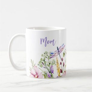 Caneca De Café Primavera Floral Personalizada Mãe Coffee Mug