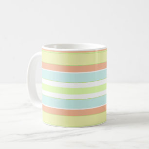 Caneca De Café Primavera Pastels Stripe Mug