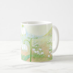Caneca De Café Primavera Snowflake, Leucojum vernum Ilustração