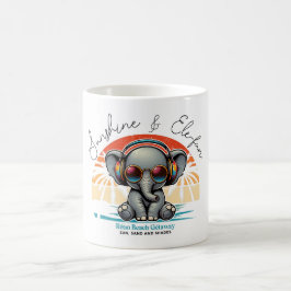 Caneca De Café Primavera Sunshine e Ele se diverte Retro Beach.
