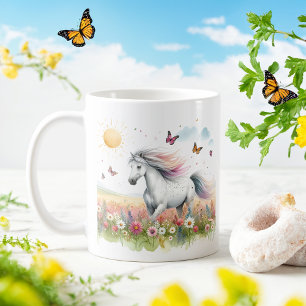 Caneca De Café Primavera Watercolor Horse - Kid Mug