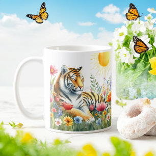 Caneca De Café Primavera Watercolor Tiger - Kid Mug