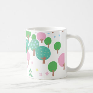Caneca De Café Primavera Whimsical Trees