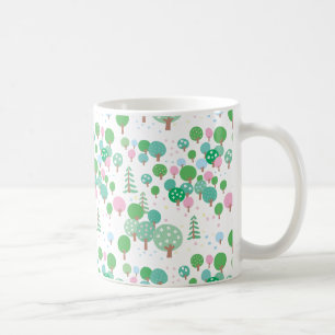 Caneca De Café Primavera Whimsical Trees