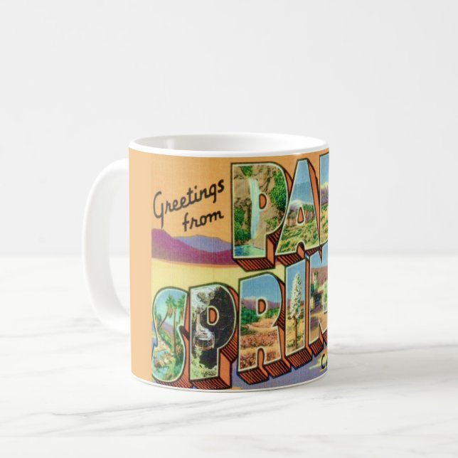 Caneca De Café Primaveras de Palma Retroativas (Frente Esquerda)