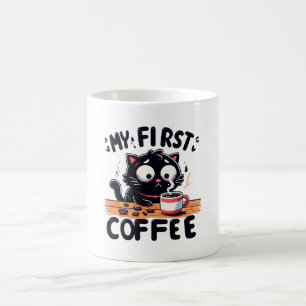 Caneca De Café Primeira Aventura com Café Preto