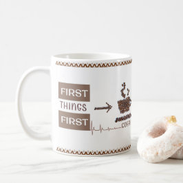 Caneca De Café "Primeira Coisa" Mug Essencial do Café Lover