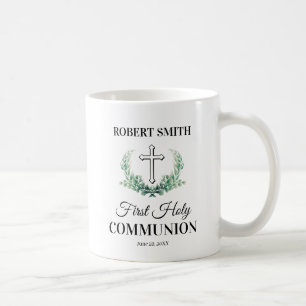Caneca De Café Primeira comuna verde folha