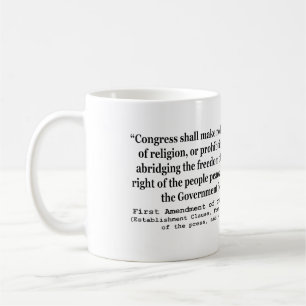 Caneca De Café Primeira Emenda da constituição de Estados Unido