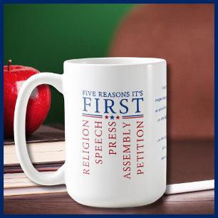 Caneca De Café Primeira Emenda Liberdade de Expressão 4 de Julho