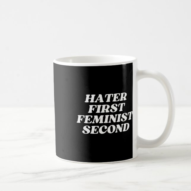 Caneca De Café Primeira Feminista Segunda Piada Feminista Engraça (Direita)