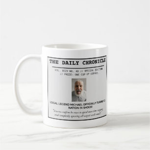 Caneca De Café Primeira Página de Jornal Antigo Engraçada para Ma