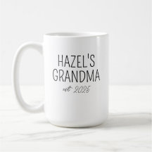 Primeira Vez Vovó Mug, Novo Presente Da Vovó, Prim