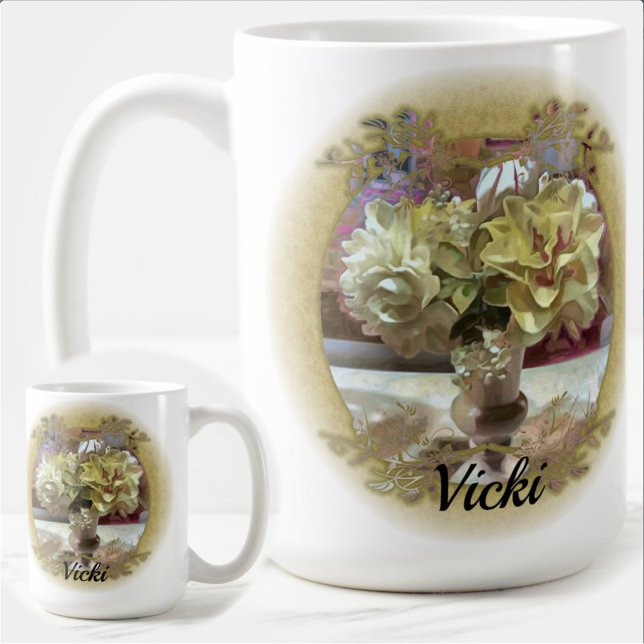 Caneca De Café Primeiras Flores da Primavera PCM1 (Criador carregado)