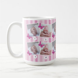 Caneca De Café Primeiro 12 meses Bebê Colagem Fotográfica Colagem