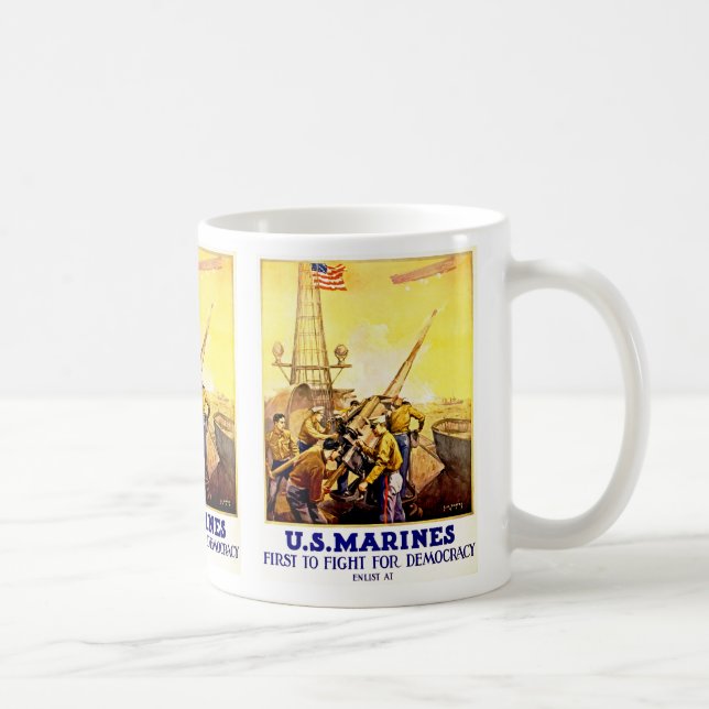 Caneca De Café Primeiro a lutar pela democracia (Direita)