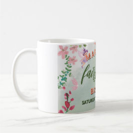 Caneca De Café Primeiro Aniversário de Fada Floresta Aquarela Cog