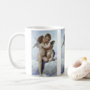 Caneca De Café Primeiro Beijo por Bouguereau, Vintage, Anjos Vito