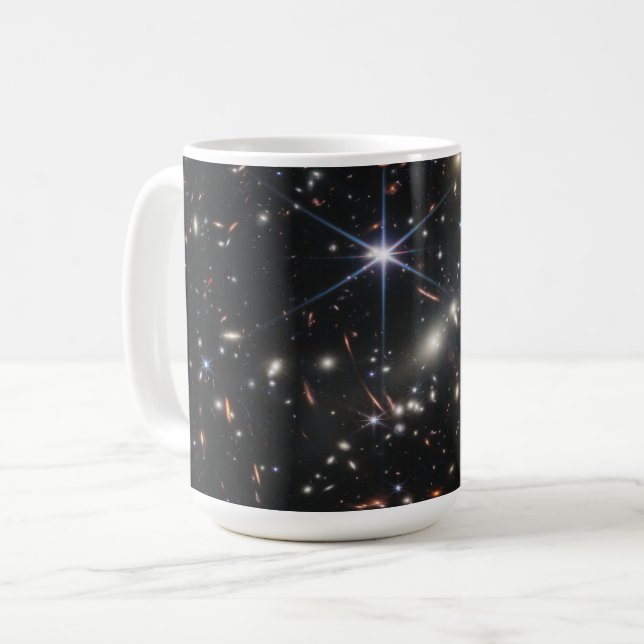 Caneca De Café Primeiro Campo Profundo do Universo de James Webb (Frente Esquerda)