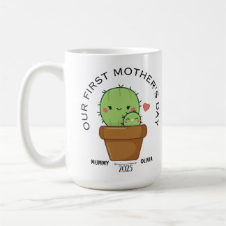Caneca De Café PRIMEIRO DIA DE AS MÃES 2025, cacto engraçado