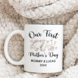 Caneca De Café Primeiro Dia de as mães Personalizado 2025, Nomes 