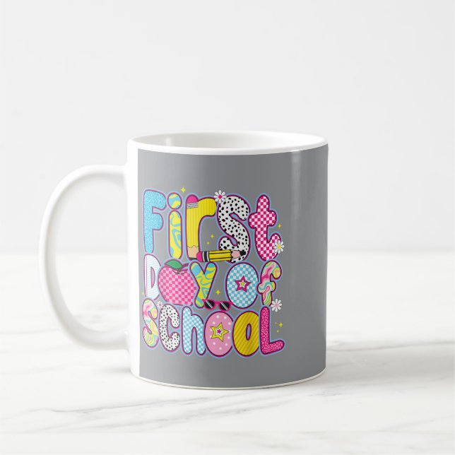 Caneca De Café Primeiro Dia De Aula Professores Alunos De Volta (Esquerda)
