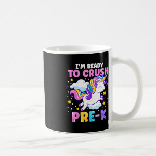Caneca De Café Primeiro dia de pré-escola Estou pronto para esmag
