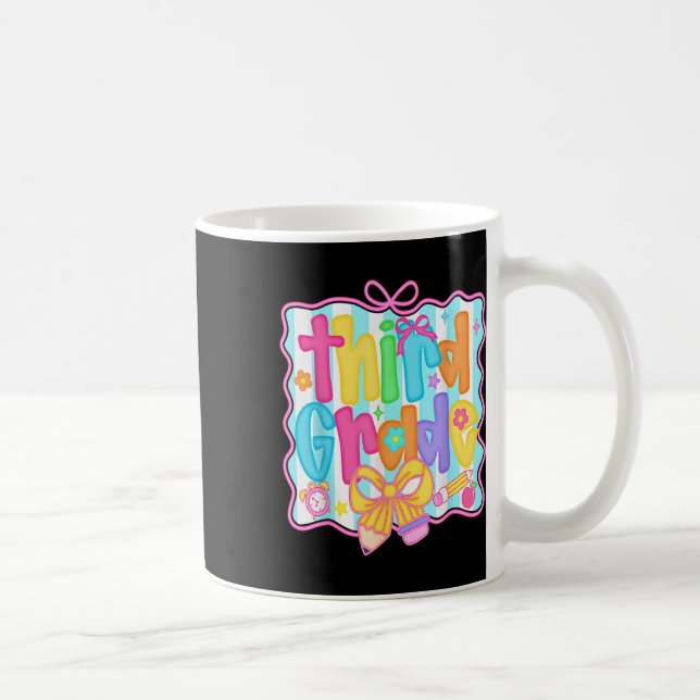 Caneca De Café Primeiro Dia Do Terceiro Ano Floral Para Professor (Direita)