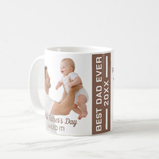 Caneca De Café Primeiro Dia dos Pais Acertou em Cheio Lembrança P