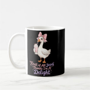 Caneca De Café Primeiro Jesus Acha Um Delícia Meme de Ganso Engra