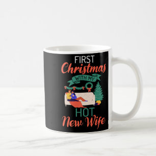 Caneca De Café Primeiro Natal Com Minha Nova Esposa Sensual Xmas 