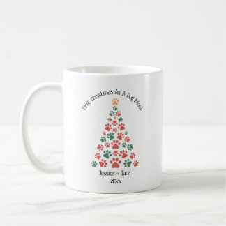 Caneca De Café Primeiro Natal como Cachorro Mãe/Pai Mug - present